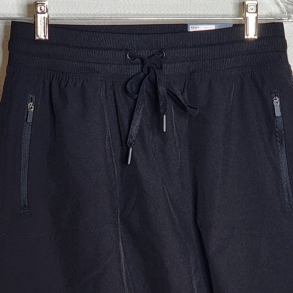 Tek Gear Mineral Black Mid Rise Wicking Drawstring Pocketed Poly Span Skort Sz S - Picture 2 of 16